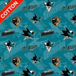 San Jose Sharks NHL Cotton Fabric	